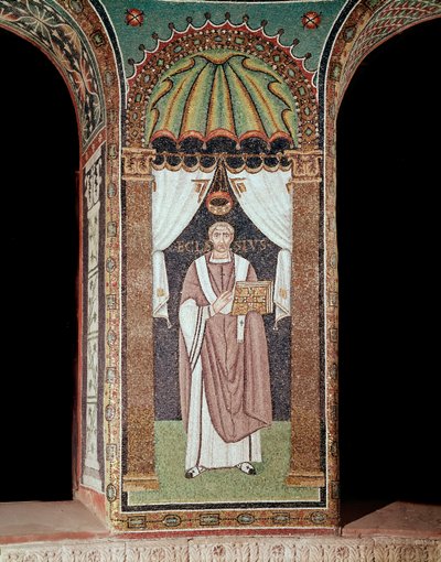El obispo ecclesia (detalle) de Byzantine School