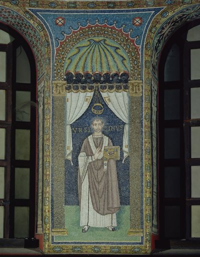 Ursicino, un obispo de Rávena (mosaico) de Byzantine School