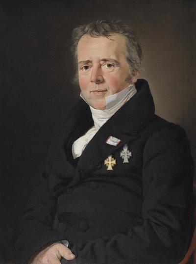 Retrato del científico Hans Christian Ørsted de C.A. Jensen