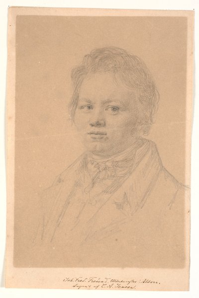 Retrato del maestro de monedas J.F. Freund de C.A. Jensen