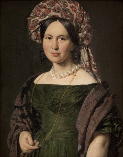 La esposa del artista con turbante de C.A. Jensen
