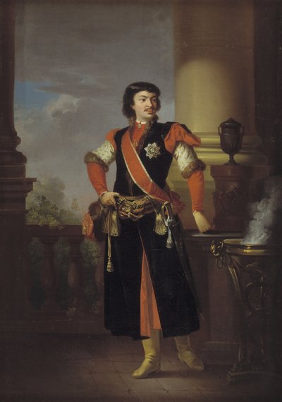 Retrato del Conde Rzewuski, Embajador de Polonia en Dinamarca de C.A. Lorentzen