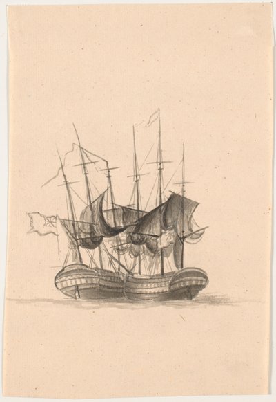Dos barcos de guerra ingleses de C.A. Lorentzen
