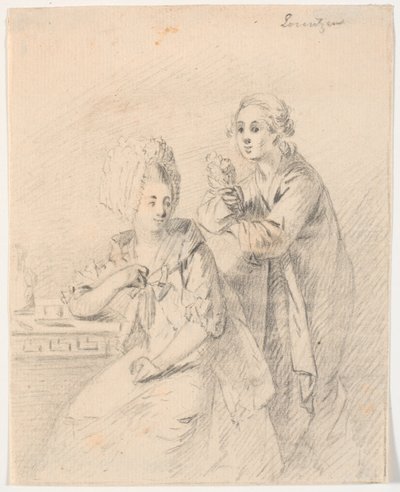 Boceto para retrato del diputado colegiado Frederik Carl Trant (1738-98) y su esposa Cornelia, de soltera Schumacher de C.A. Lorentzen