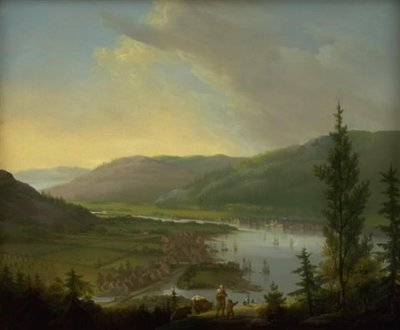 Vista hacia Drammen, Noruega de C.A. Lorentzen