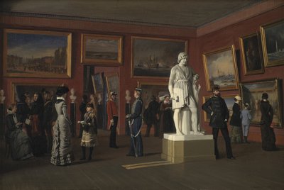 Una de las salas de la colección real de pinturas en el Palacio de Christiansborg de C.C. Andersen
