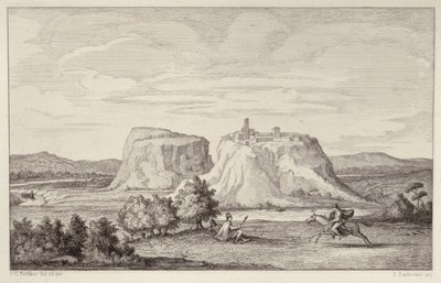 Vista Imaginaria de la Roma Antigua, grabado por B.Barloccini, 1849 de C.C Perkins