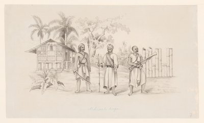 Tropas achinianas (título sobre el objeto) de C.D. Wulf (attributed to)