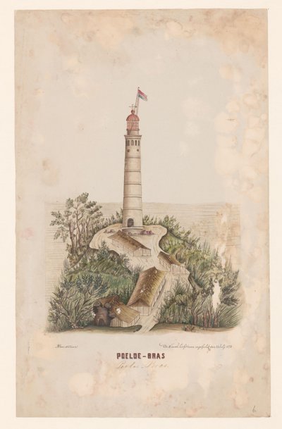 La nueva torre de luz de Poeloe-Bras, Sumatra de C.D. Wulf (signed by artist)