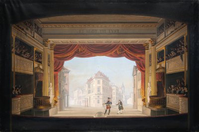 El interior del Teatro Real durante la representación de Jacob v. Thyboe de C.F. Christensen