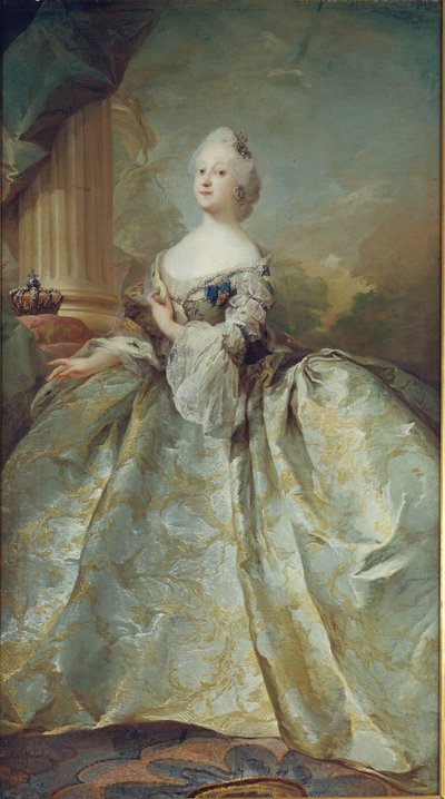Retrato de Louise, primera reina de Federico V de C.G. Pilo