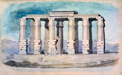 Templo egipcio antiguo, Egipto, siglo XIX de CH Smith
