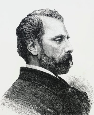 Retrato de Agostino Bertani (1812-1886) en 1860, médico y patriota italiano, grabado de J.B. and Brown J. Rowbotham