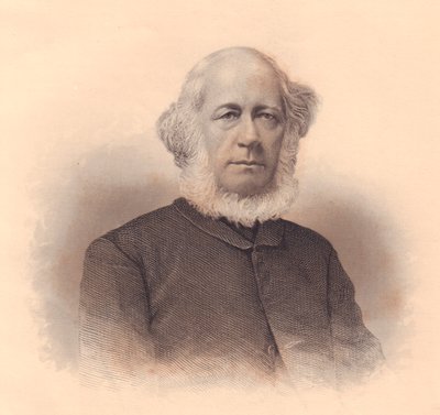 Retrato del tutor americano y obispo metodista Erastus Wentworth (1813-1886), grabado por F E Jones de ladies