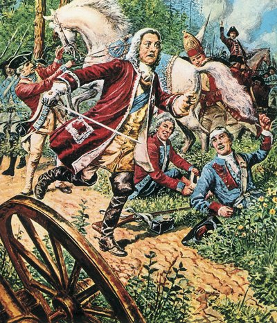 Jorge II en la batalla de Dettingen de C.L. Doughty