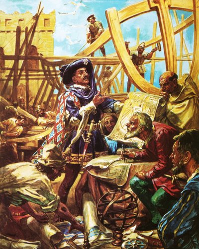 Enrique el Navegante en la escuela de navegación de Sagres de C.L. Doughty