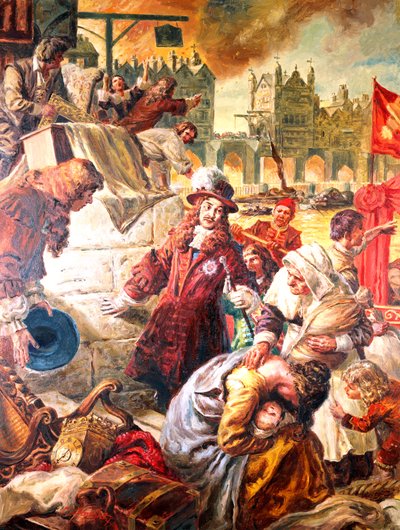 Rey Carlos II (1630-1685) el Gran Incendio de Londres de C.L. Doughty