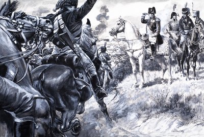 El corso que conquistó Europa, de "La historia de Francia" (gouache sobre papel) de C.L. Doughty