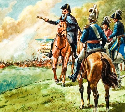El duque de Wellington en la batalla de Waterloo de C.L. Doughty