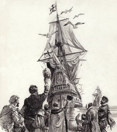La cierva dorada (gouache sobre papel) de C.L. Doughty