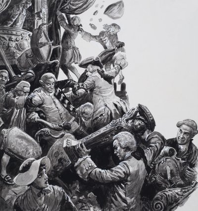 The Hoax at New Theatre, Haymarket (gouache sobre papel) de C.L. Doughty