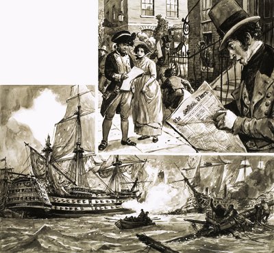 El Times envió noticias de la victoria de Nelson en Trafalgar mucho antes que los correos del Gobierno. de C.L. Doughty