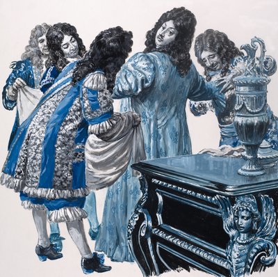 El dios Sol impío, de "La historia de Francia" (gouache sobre papel) de C.L. Doughty