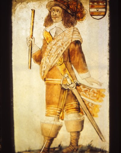 Detalle de la ventana en la Iglesia de St. Chads, Farndon, Cheshire, siglo XX de CM Dixon