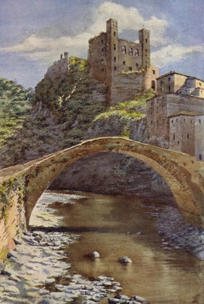 Castel Doria, Dolce Acqua (litografía en color) de C.T.G. Formili