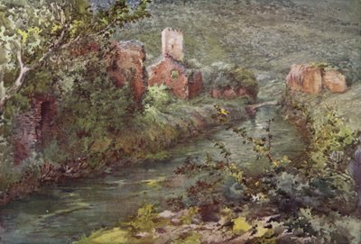 El castillo de Ninfa (litografía en color) de C.T.G. Formili