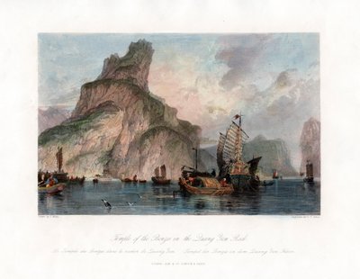 Templo de los Bronces en la Roca de Quang Yen, China, c. 1840 de CT Dixon