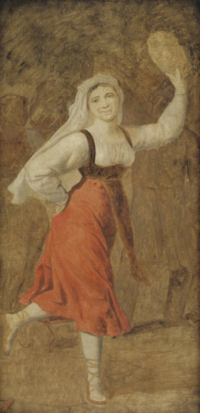 Una chica italiana bailando de Christoffer Wilhelm Eckersberg