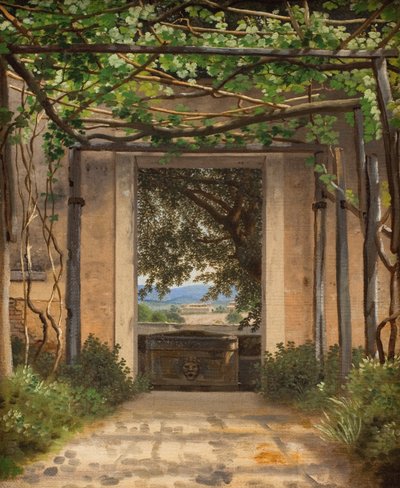 Una pérgola, Italia de Christoffer Wilhelm Eckersberg