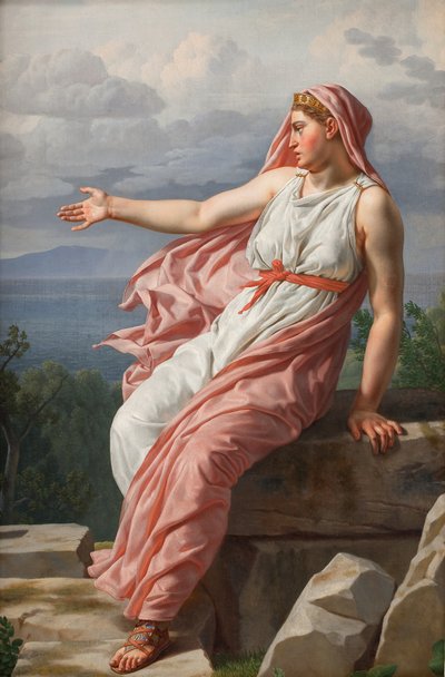 Despedida de Alcyone a su esposo. De las Metamorfosis de Ovidio, Canto XI de Christoffer Wilhelm Eckersberg