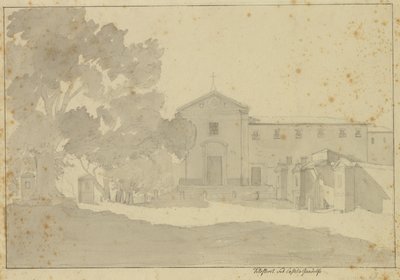 Monasterio capuchino en Castel Gandolfo al sureste de Roma de Christoffer Wilhelm Eckersberg