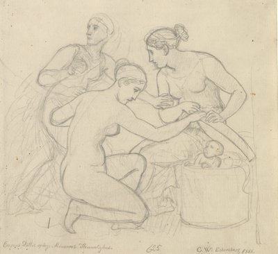 Las hijas de Cécrope revelan los secretos de Minerva de Christoffer Wilhelm Eckersberg