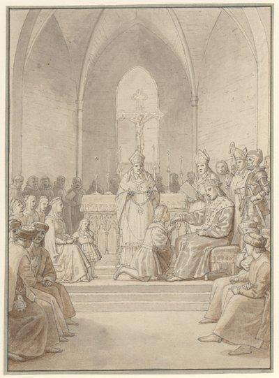 La fundación de la Orden del Elefante de Christoffer Wilhelm Eckersberg