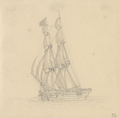 Un bergantín de Christoffer Wilhelm Eckersberg