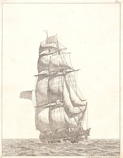 En nordamerikansk brig de Christoffer Wilhelm Eckersberg