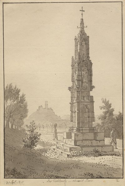 Cruz alta cerca de Bonn de Christoffer Wilhelm Eckersberg