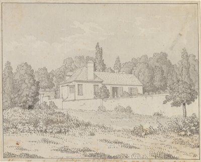La casa de Jean Jacques Rousseau en el jardín del palacio en Ermenonville de Christoffer Wilhelm Eckersberg
