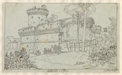 El castillo en Ostia de Christoffer Wilhelm Eckersberg