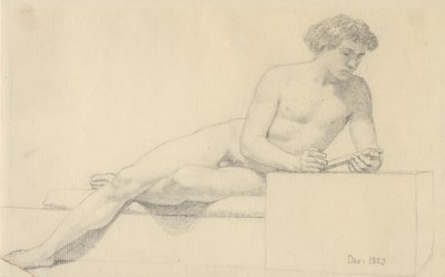 Modelo masculino acostado de Christoffer Wilhelm Eckersberg