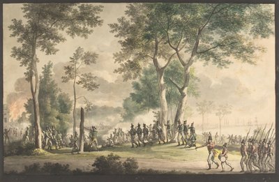 La salida de los cazadores en el jardín de Classen el 31 de agosto de 1807 de Christoffer Wilhelm Eckersberg