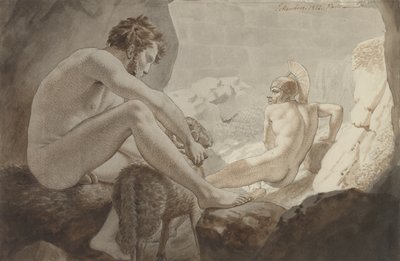Odiseo huye de Polifemo de Christoffer Wilhelm Eckersberg