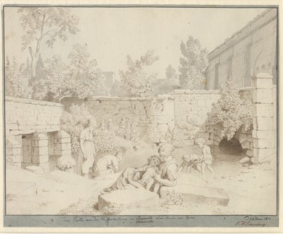 Vista de la conducción de agua romana en Arcueil, París de Christoffer Wilhelm Eckersberg