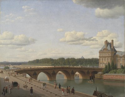 Pont Royal visto desde Quai Voltaire de Christoffer Wilhelm Eckersberg
