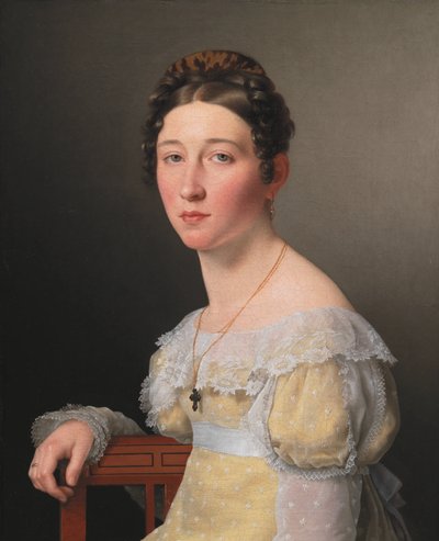Retrato de Emilie Henriette Massmann, prometida de Frederik Wilhelm Caspar von Benzon de Christoffer Wilhelm Eckersberg