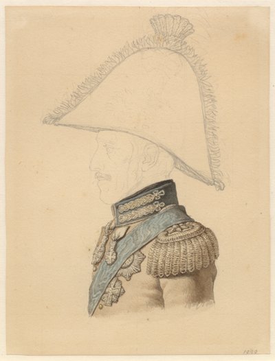Retrato de Federico VI de perfil hacia la izquierda de Christoffer Wilhelm Eckersberg