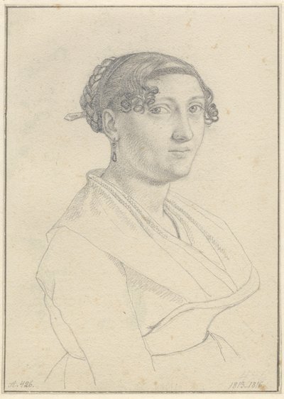 Retrato de una romana, de frente mirando a la derecha de Christoffer Wilhelm Eckersberg